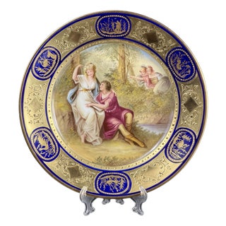 Porcelain Rinaldo and Armida Cabinet Plate by F. Ott for Royal Vienna, 19th Century For Sale