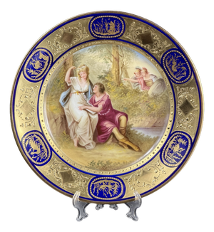 Porcelain Rinaldo and Armida Cabinet Plate by F. Ott for Royal Vienna, 19th Century