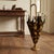 Metal Vintage Italian Toleware Umbrella Stand-Black-Gold-Floral-Metal-Holder-Cane For Sale - Image 7 of 10