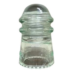 Vintage Hemingray-9 Teal Tinted Aqua Tinted Glass Insulator