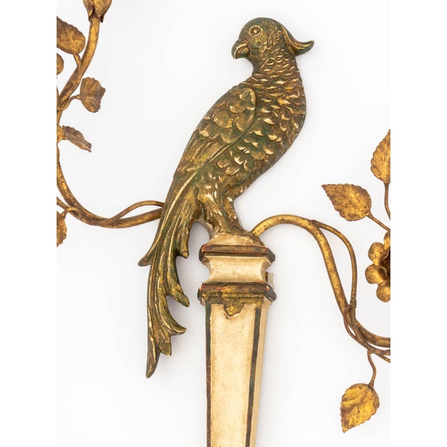 Mid-Century Modern Palladio Giltwood Sconces, Pair For Sale - Image 3 of 8