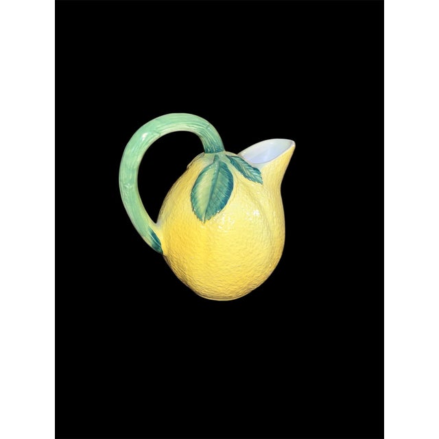 Late 20th Century Italian Majolica Lemon Pitcher For Sale In Dallas - Image 6 of 6