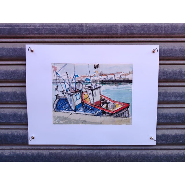 Michel Roubille, L'Ile d'Yeu, 2000, Watercolor For Sale - Image 6 of 6