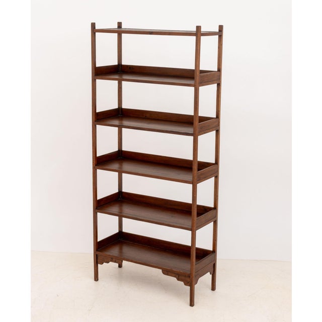 Chinese Elm Wood Five-Tier Etagere For Sale - Image 4 of 7