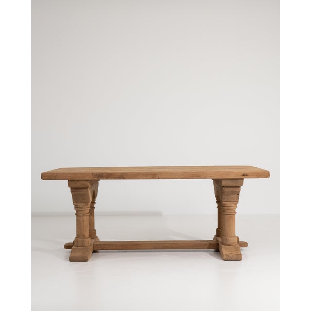 Brutalist Oak Dining Table For Sale - Image 10 of 13