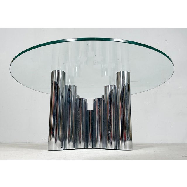 Mid-Century Modern Sculptural Coffee Table in Chrome by Marco Zanuso, Italy, 1970s For Sale - Image 3 of 9
