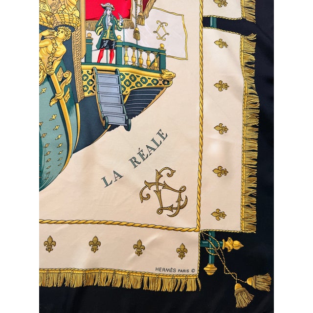 Hermès La Réale Silk Scarf 1990 by Grygkar Hugo For Sale - Image 9 of 12