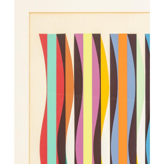 Red Yaacov Agam "Untitled 23" Screenprint, Circa 1980 For Sale - Image 8 of 11