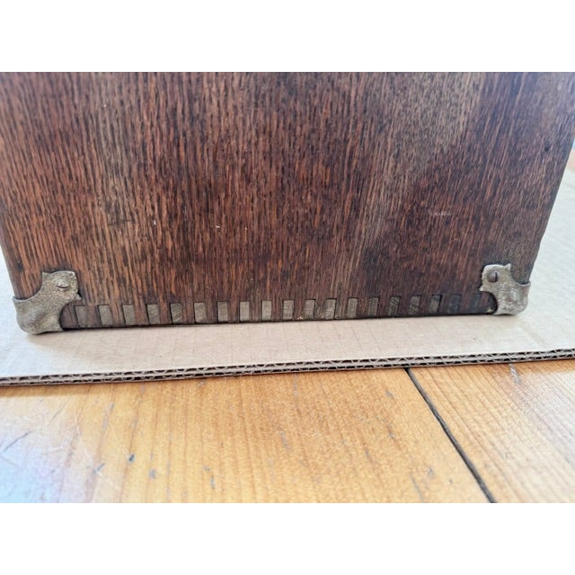 Vintage Oak Tool Box by H. Gerstner & Sons For Sale - Image 4 of 13