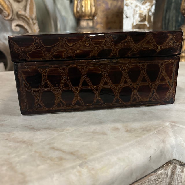 Honeycomb Lacquer Box, 9x9x2.5" For Sale - Image 9 of 12