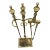 Antique Brass Fireplace Tool Set - 4 Pieces For Sale