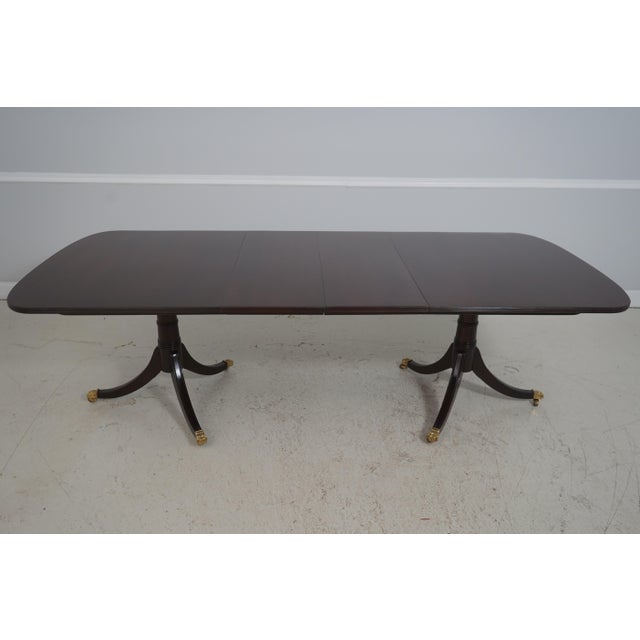 Stickley Mahogany Double Pedestal Dining Table For Sale - Image 12 of 18