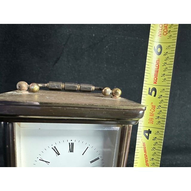 Mid 20th Century Tiffany & Co. Brass Carriage Clock For Sale - Image 9 of 10