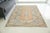 Turkish Vintage Turkish Medallion Rug, Hand-Knotted Wool, Peach and Blue For Sale - Image 3 of 10