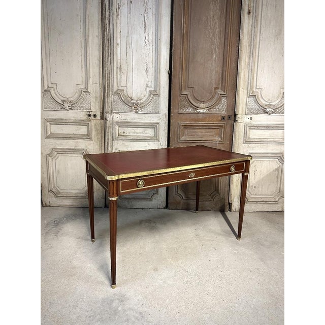 Small Louis XVI Style Flat Desk or Writing Table, 1950s For Sale - Image 9 of 13