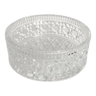 English Crystal Wine Coaster Bowl For Sale