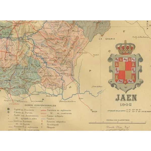 Map of Andalusias Olive Heartland, 1902 For Sale - Image 4 of 6