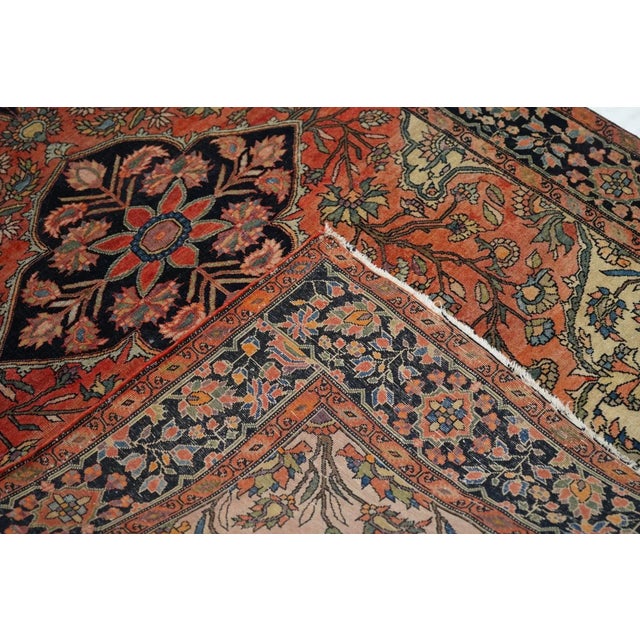 Late 18th Century Late 18th Century Antique Persian Farahan Sarouk Rug 3'4'' x 4'10'' For Sale - Image 5 of 5