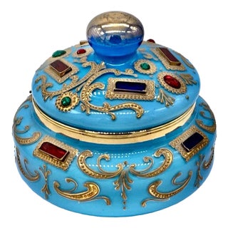 Large Opaline Glass Candy Box For Sale