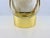 1960s Vintage Mid Century Modern Faux Onyx and Gold Ice Bucket With Handle For Sale - Image 5 of 14