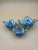 Blue Vintage Nippon Floral Asian Ceramic Tea Set- 3 Pieces For Sale - Image 8 of 12