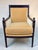 Baker Furniture Federal Revival upholstered armchair, crafted in mahogany and distinguished by its refined Neoclassical...