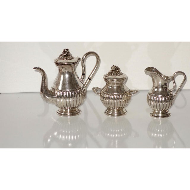 Vintage 800 Silver Coffee Service, 1920s, Set of 3 For Sale - Image 3 of 6