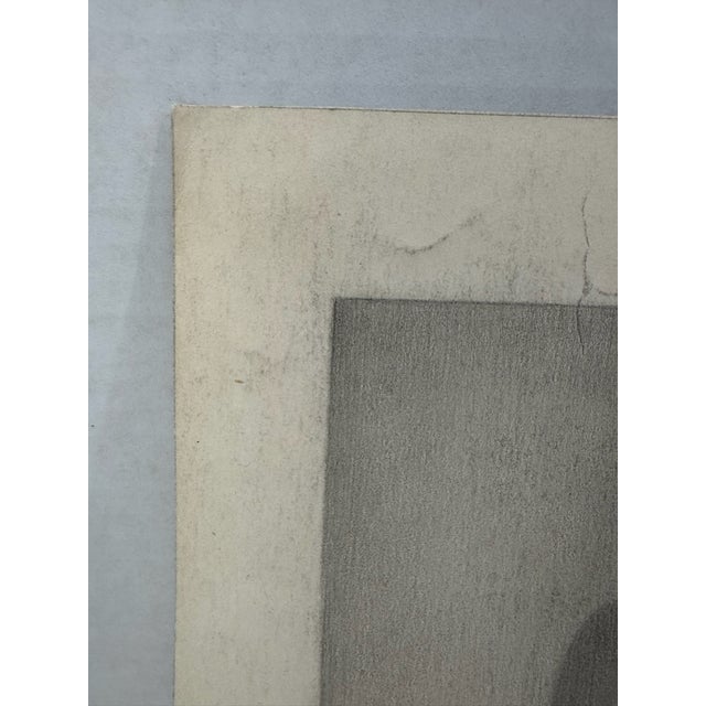 1940s Original Signed Graphite Illustration of Baby Hugging Puppy, 12 I× 10 In. For Sale - Image 4 of 6