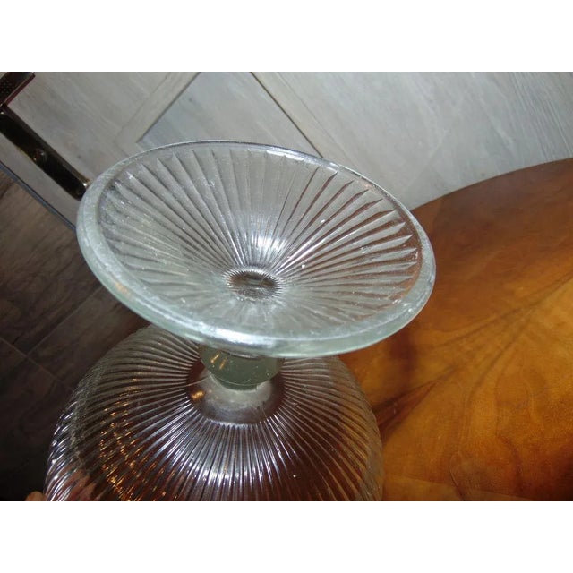 Vintage Glass Cake Stand from Ząbkowice, 1970s For Sale - Image 4 of 5