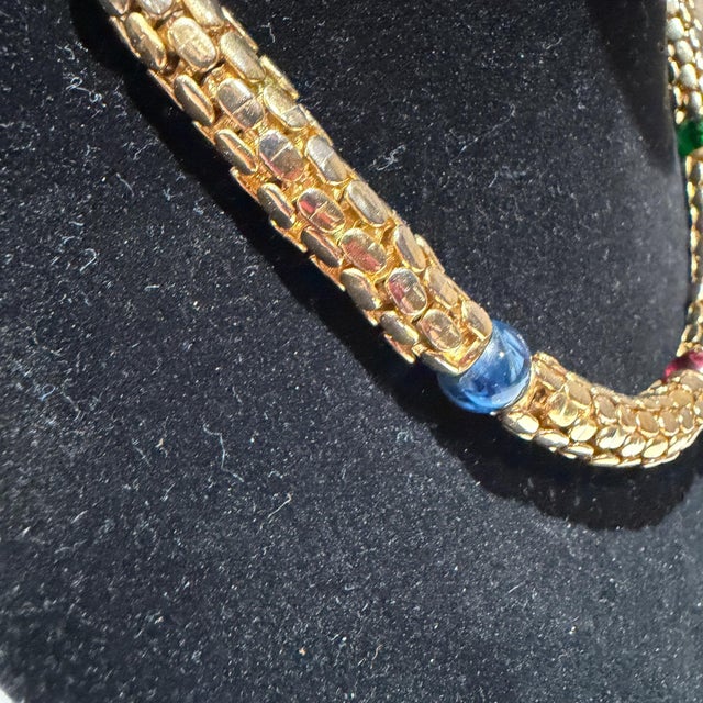 Vintage Gold-Tone Choker Necklace and Matching Bracelet Rau Klikit For Sale - Image 13 of 17