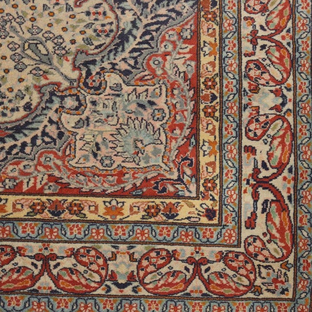 Textile Kashmir Rug in Wool For Sale - Image 7 of 10