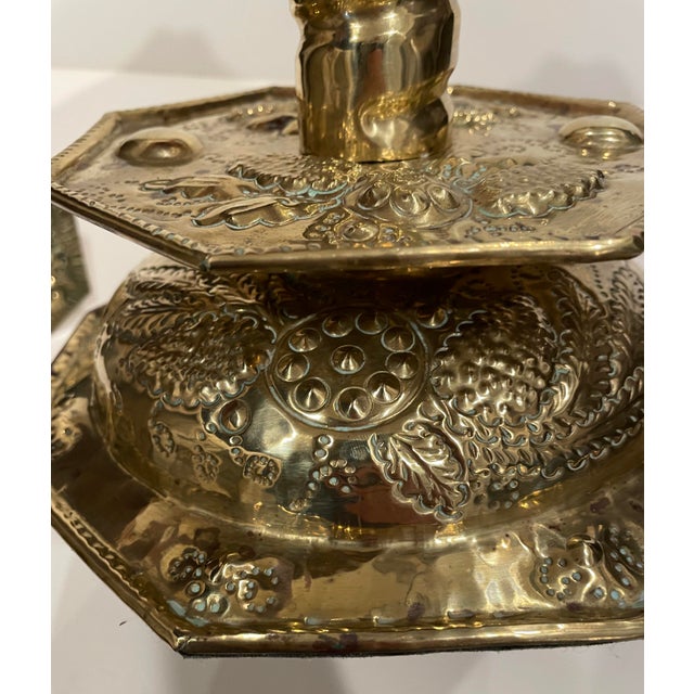 Mottahedeh Brass Swedish Reproduction Candlestick For Sale - Image 6 of 10