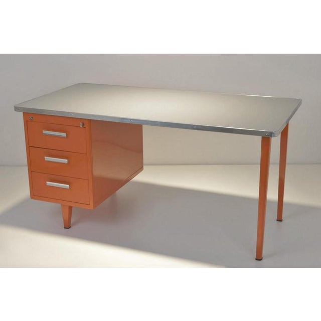 Sheet Steel Desk from Gispen, Netherlands, 1955 For Sale - Image 5 of 18