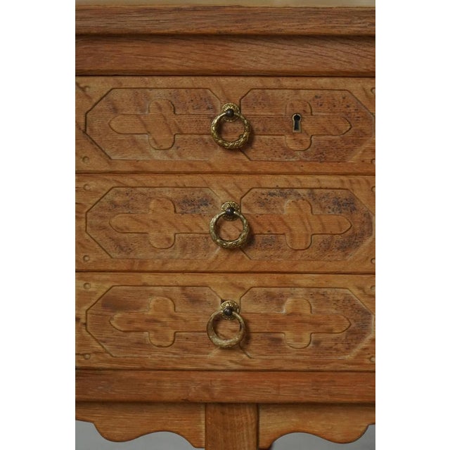 Wood Mid-Century Modern Freestanding Desk in Oak attributed to Henning Kjærnulf, Denmark, 1950s For Sale - Image 7 of 18