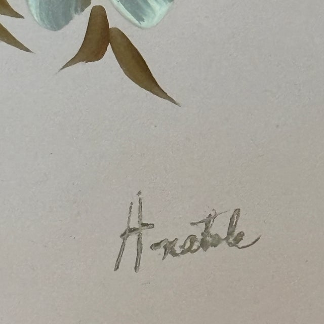 Mid 20th Century Mid-20th Century Hand Painted Pink Tole Serving Tray For Sale - Image 5 of 10