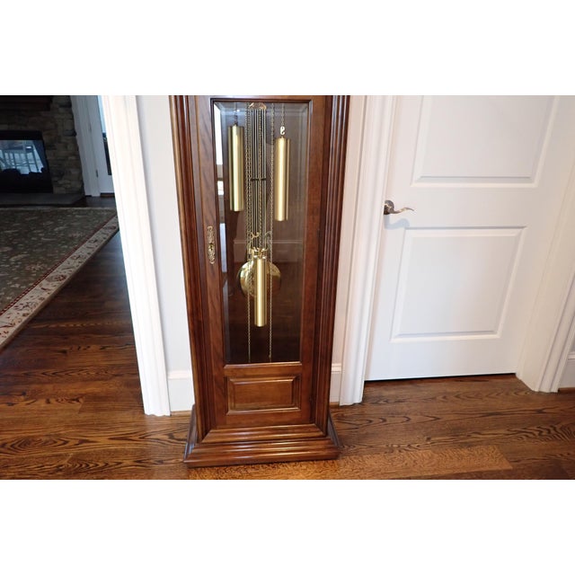 Brown 1970's Howard Miller "Aristocrat" Grandfather Clock For Sale - Image 8 of 12