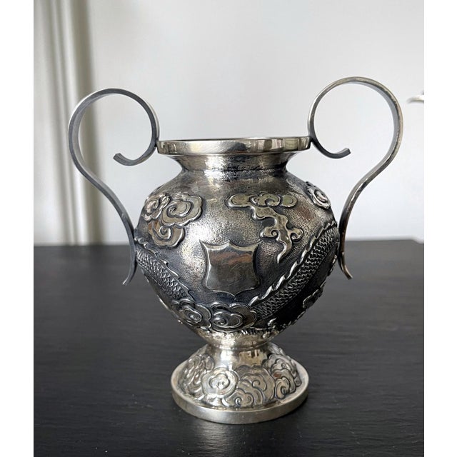 Early 20th Century Chinese Export Silver Tea or Coffee Service by ZeeSung - 3 pcs For Sale - Image 12 of 18