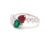 Natural 0.71 cts emerald & 1.02 cts ruby & 0.76 cts diamond ring in 18k gold For Sale - Image 16 of 18
