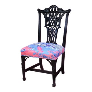 Black Ornamental Desk Chair For Sale