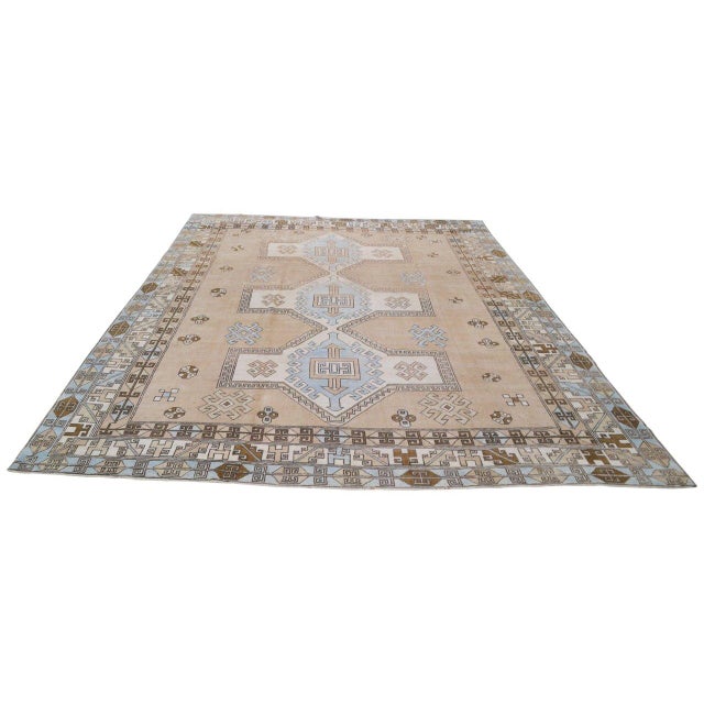 Turkish Vintage Turkish Anatolian Hand Knotted Wool Rug, 9'3''x12'2'' For Sale - Image 3 of 7