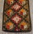 1920s Brown Diamond Folk Art Antique American Hooked Rug 1'10" X 14' Hand Knotted Cotton Wool Carpet For Sale - Image 9 of 11