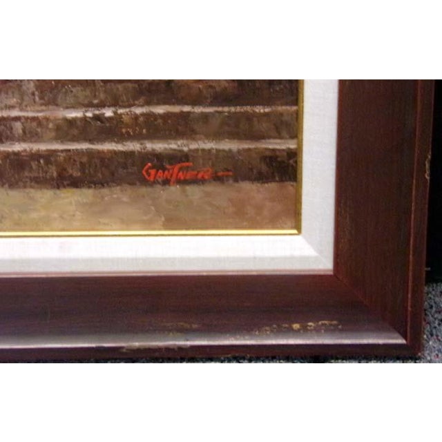 Impressionist Paul Guy Gantner "Giardino Del Fiore" #0483 Original Painting With Custom Frame For Sale - Image 3 of 5