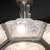 Pair of Art Deco Hexagonal Frosted Glass & Nickeled Bronze Chandeliers by Degue For Sale - Image 15 of 18