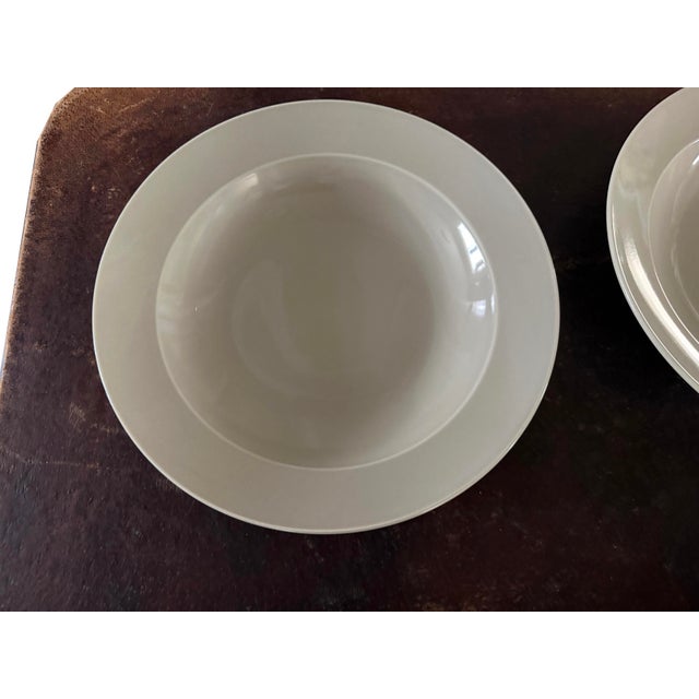 Vintage Restoration Hardware Chinese Porcelain Grand-Rimmed Pasta Bowls Set of 6 For Sale - Image 9 of 16