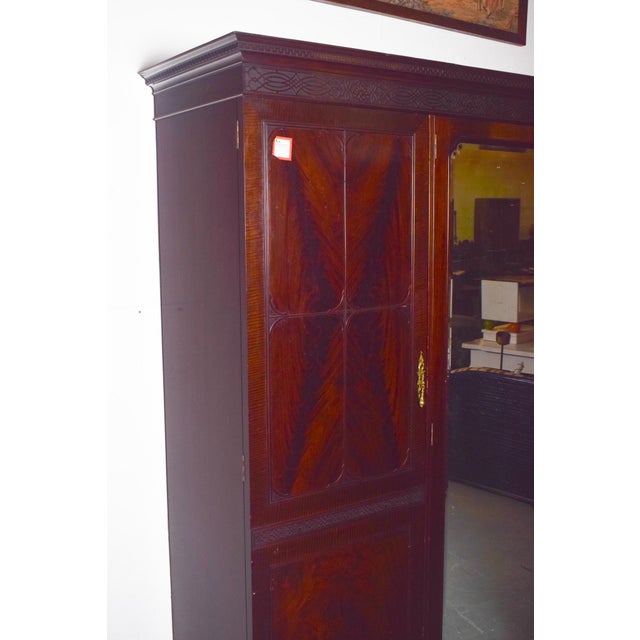 English Mahogany Wardrobe with Mirror, 1910 For Sale - Image 3 of 10