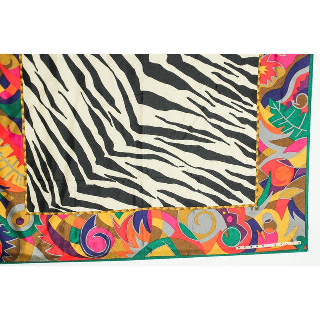 Perry Ellis Silk Scarf Rolled Hem 1980s 35" X 35" For Sale - Image 11 of 12