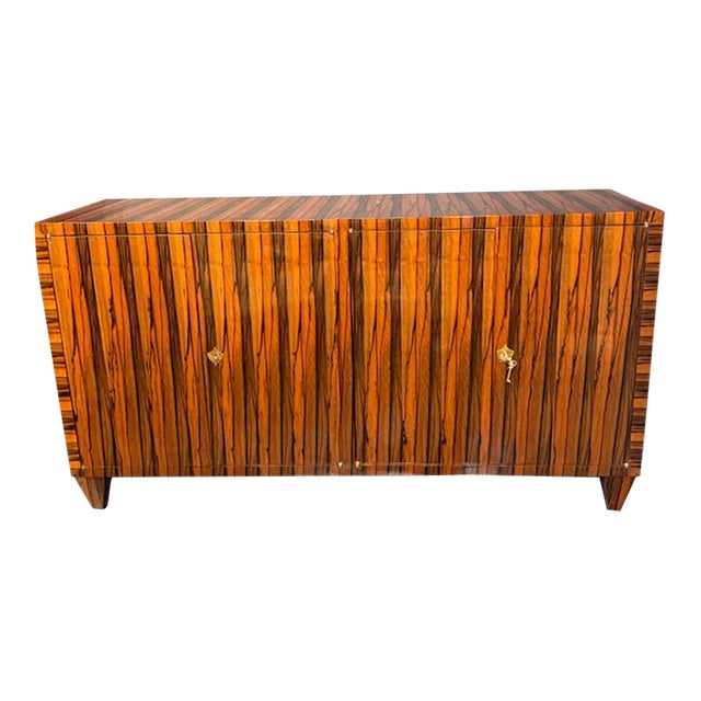 Italian Art Deco Macassar Ebony Sideboard For Sale
