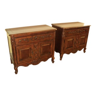 1980s Cherry French Provincial Nightstands by Hekman - a Pair For Sale