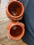 VIETRI Pair of Large Vintage Vietri Italian Terracotta Vases With Braided Rope Handles For Sale - Image 4 of 6