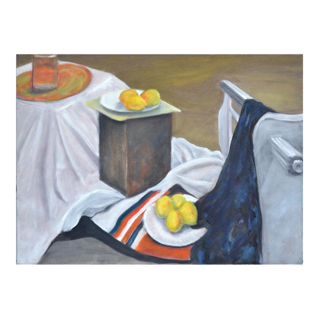 1980s "Still Life With Lemons" Still Life Oil Painting by James Pollock For Sale